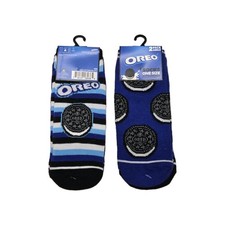 OREO Chocolate Sandwich Cookie Novelty Ankle Socks 2 Pair One Size Fits Most NWT