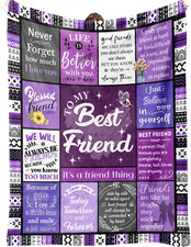 Best Friend Blanket Gifts, Best Friend Birthday Gifts for Women - Friendship Gif