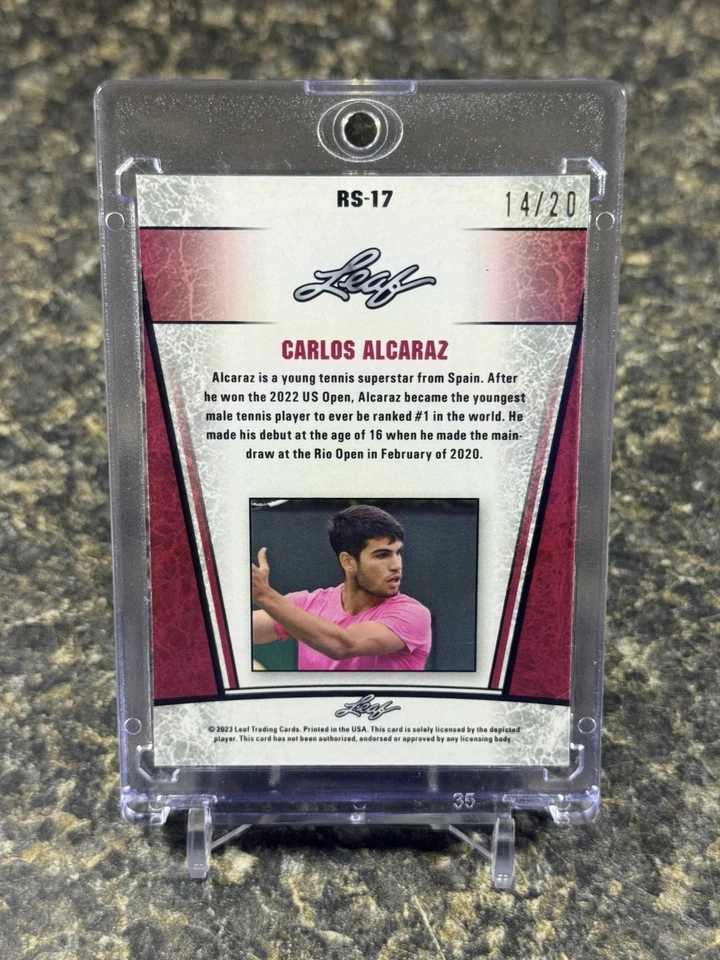 Carlos Alcaraz 2023 Leaf Metal Rookie Blue /20 RC Spain- US Open Winner - Image 2 of 4