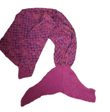 Mermaid Tail Blanket Pink Knitted Knit Girl Christmas Gift Cozy Lounging Throw