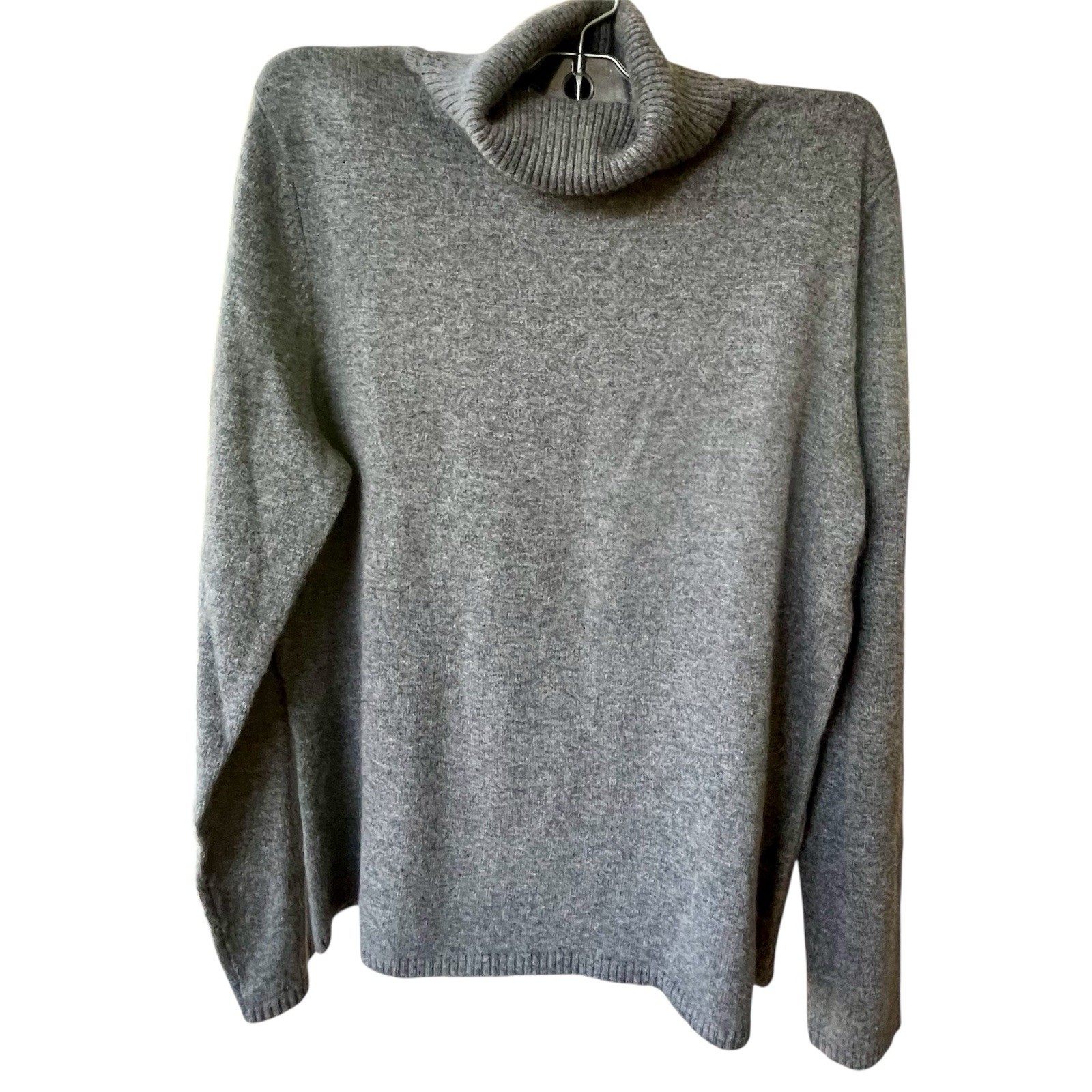 Chadwick’s 100% Cashmere Pullover Sweater Gray  Mock Neck Women’s Size Small