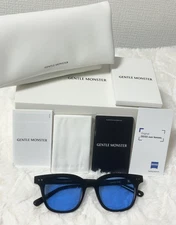 GENTLE MONSTER South Side Black Frame Blue Lens Sunglasses Square Authentic