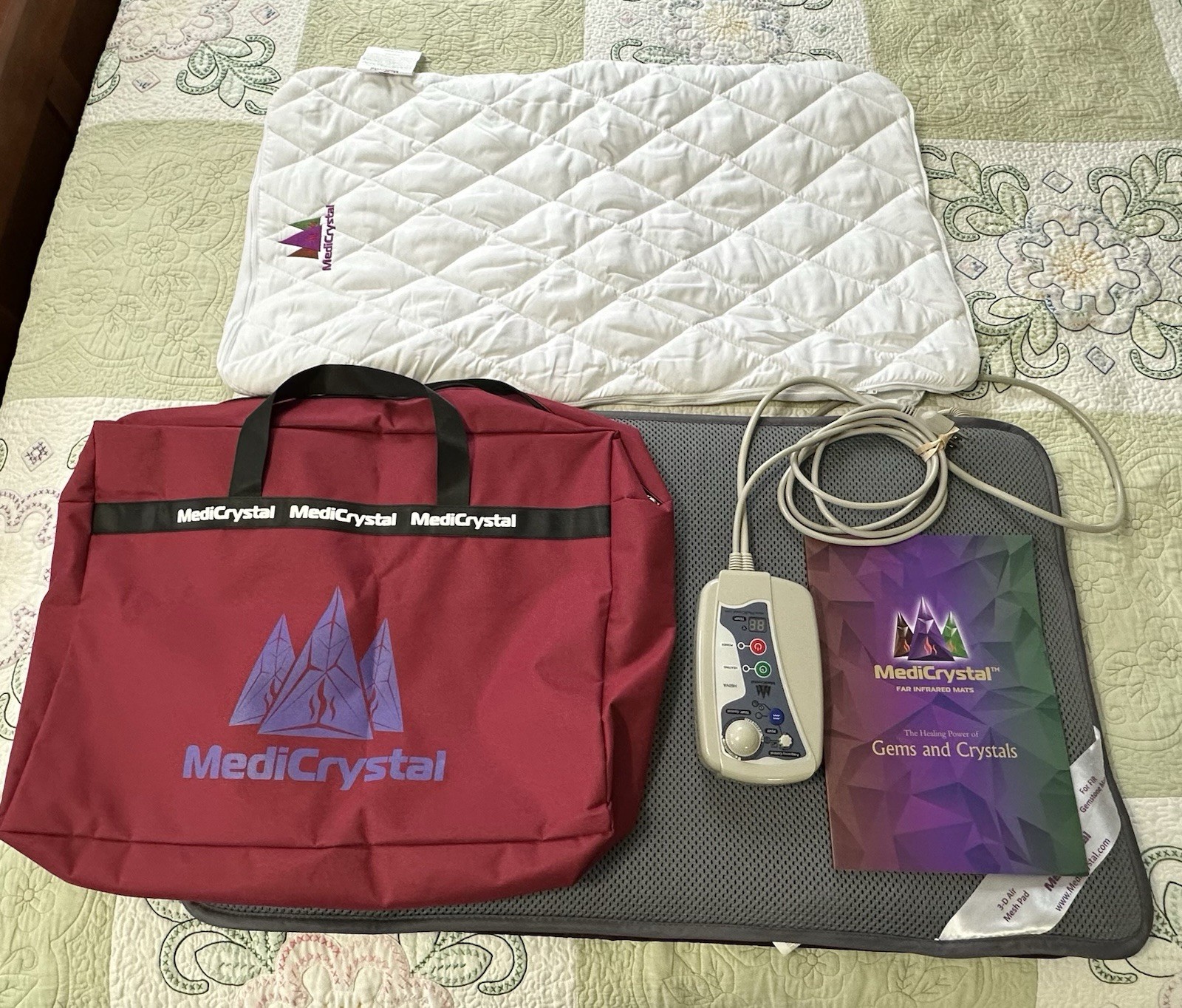MedicrystaI Infrared Heating Stimulation Mat-Mini 32"L x 20"W-Natural Amethyst