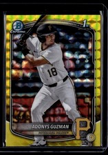 2025 Bowman Draft #BDC-126 Adonys Guzman Chrome Yellow Geometric /75