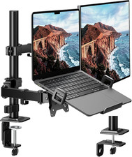 Monitor and Laptop Stand for 32" Screen and 17" Laptop  2-In-1 Desk Mount Holds