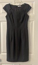 Calvin Klein Dress Womens 6 Career Cap Sleeve Sheath Flattering Pencil