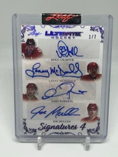 2023 Leaf Ultimate Signature 4 Doug Gilmour Joe Mullen Gary Robert Lanny  #d /7