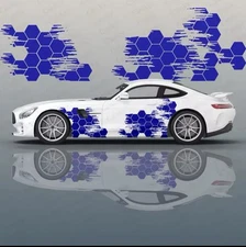 Car Honeycomb Vinyl Decals Car Sticker Kit Auto Body Decor SET OF 2: Car Decals