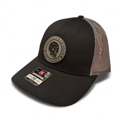 Custom Richardson 115 Earn Your Rest Black Grey Hat Gym Fitness Engraved In USA