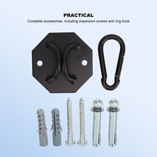 Ceiling Mounting Plate Hammock Fixing Kit Ring Hooks Sturdy Iron For Field LW