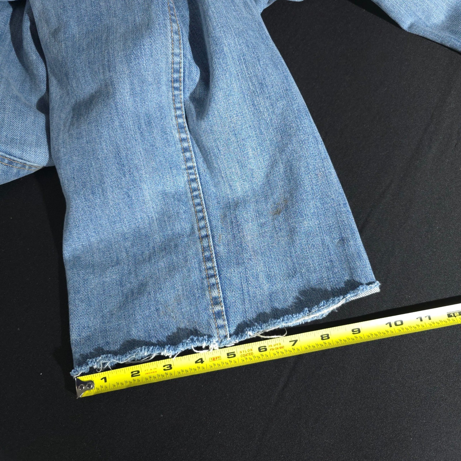 Wrangler Jeans Mens 38x32 Light Wash Distressed Denim 20X Bootcut Casual Cowboy