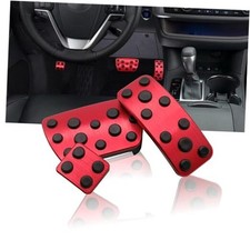 Anti-Slip Performance Foot Pedal Pads kit Compatible with Camry  Model A red