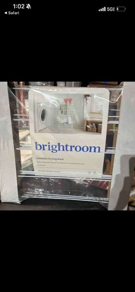 Nuevo estante de secado plegable de acero recubierto de 3 niveles Brightroom Foto 4 de 4