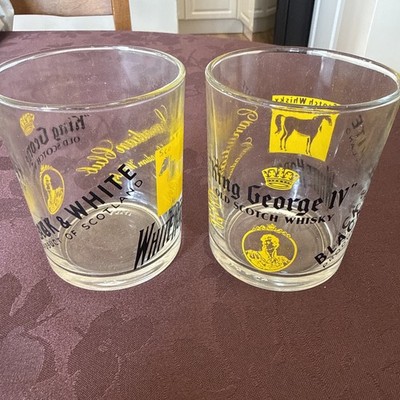 Vintage King George Old Scotch Whiskyglas x2