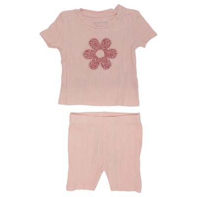 Penelope Mack, Pyjama, Größe: 92, Bio-Baumwolle, Pink, Blumen, Rippenstrick #C7W