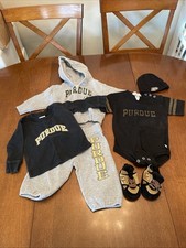 Lot Of Purdue University baby Clothes 6 Months Six Mo. Hoodie Hat Shoes