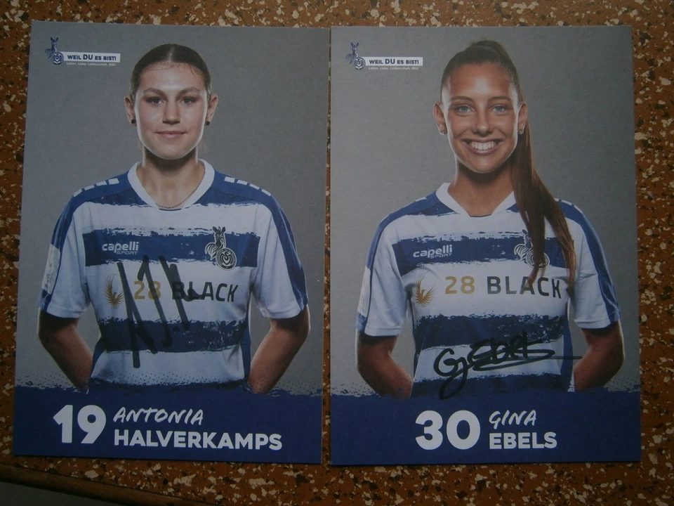 Frauenfußball - Bildautogramme - Antonia Halverkamps + Gina Ebels - MSV Duisburg - Bild 1 von 1