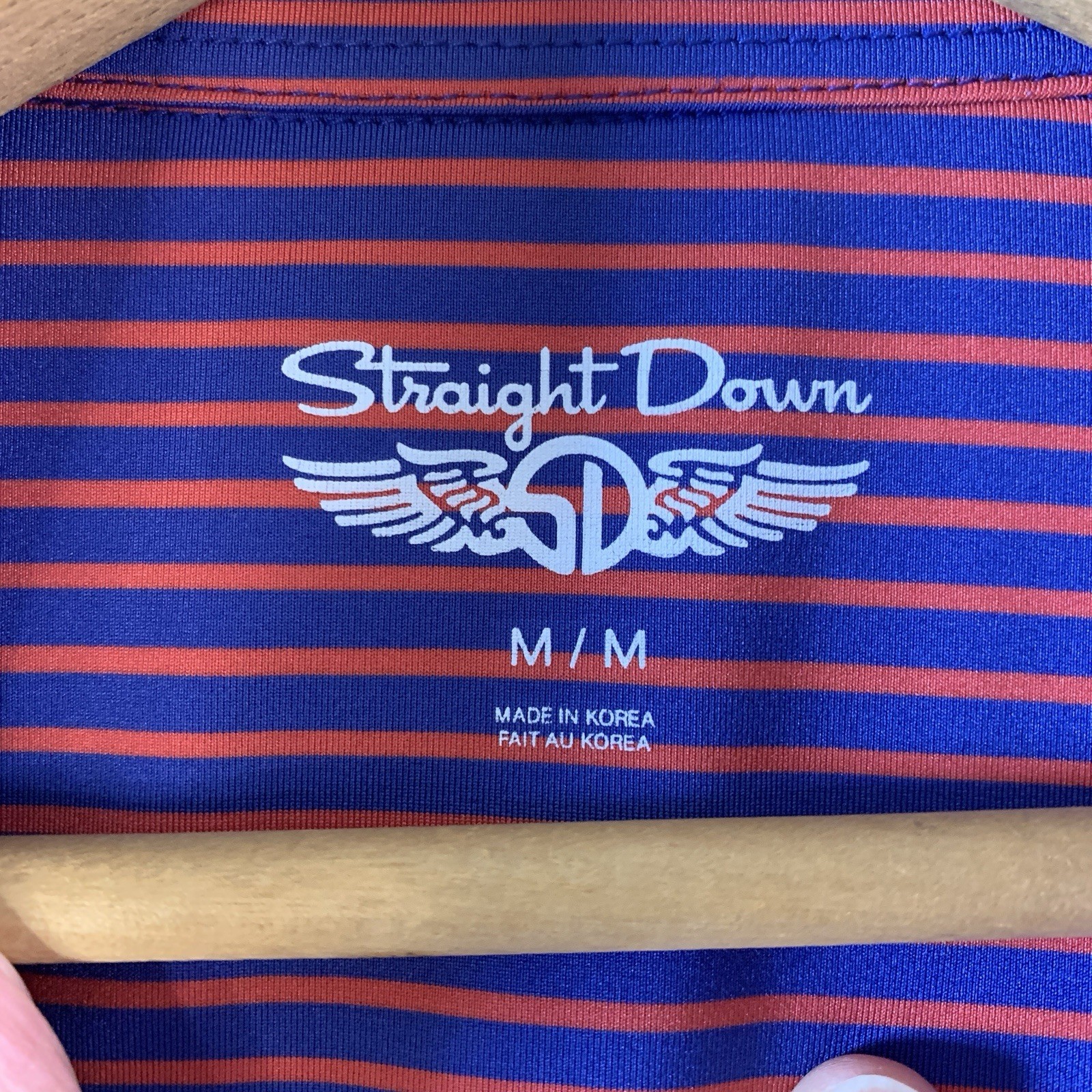 Straight Down Striped Performance Polo Medium Log… - image 8