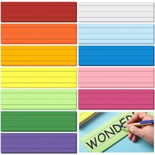 300 Sheets 12x3 Colored Sentence Strips for Teacher Supplies 12 Colors