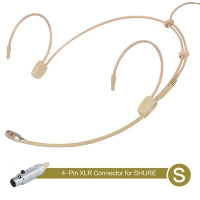 Ohrbügelmikrofon mit Nierencharakteristik für Shure Wireless System leichtes D
