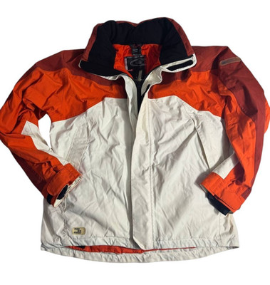 Eider Gore-Tex Ski Jacket Men s Large Orange White Waterproof Insulated Snow Hod