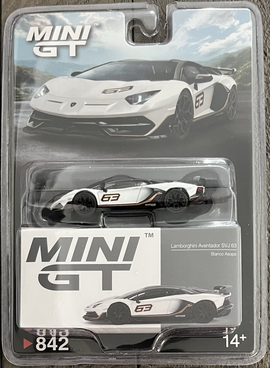 Mini GT #842 Lamborghini Aventador SVJ 63 Bianco Asopo LHD New For