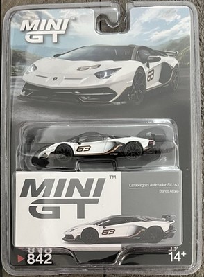 Mini GT #842 Lamborghini Aventador SVJ 63 Bianco Asopo LHD New For