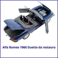 Modello auto Alfa Romeo Duetto Spider 1600 blu scala 1:24 Vintage da Restaurare