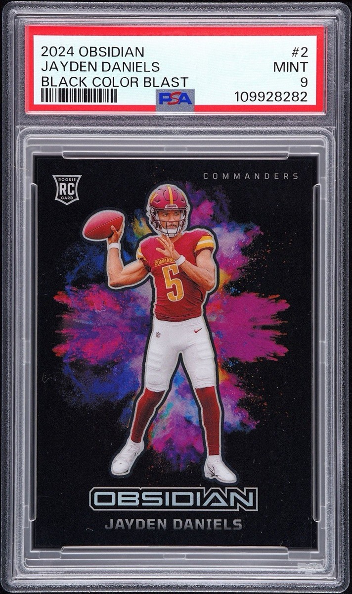 2024 PANINI OBSIDIAN BLACK COLOR BLAST #2 JAYDEN DANIELS ROOKIE RC