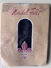 NOS VTG MARSHALL FIELDS PRIVATE COLLECTION PANTYHOSE NYLON NAVY BLUE SZ.2X