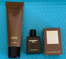 Burberry Hero For Men MINI Eau de Parfum Splash 5ml -.16oz  Shower Gel 30m-1oz.