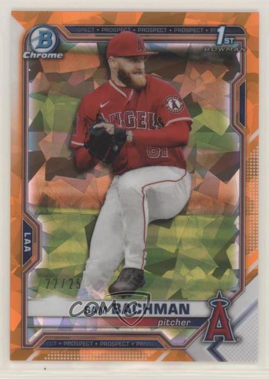 2021 Bowman Chrome Draft Sapphire Edition Orange 22/25 Sam Bachman #BDC-196 0ei3