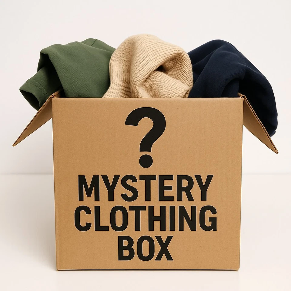 VERSCHIEDEN Mystery Kleidung Box Unisex Marken Mix Überraschung Fashion Style Wert 100€