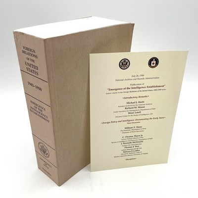 Foreign Relations Of The United States 1945-1950 Emergence of Intelligence Estab