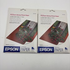 Epson Premium Glossy Photo Paper 5x7 Borderless 20 Sheets Lot of 2 New