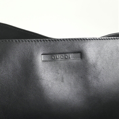 GUCCI TOM FORD Era Black Hobobag Leather Shoulder Bag Logo Vintage