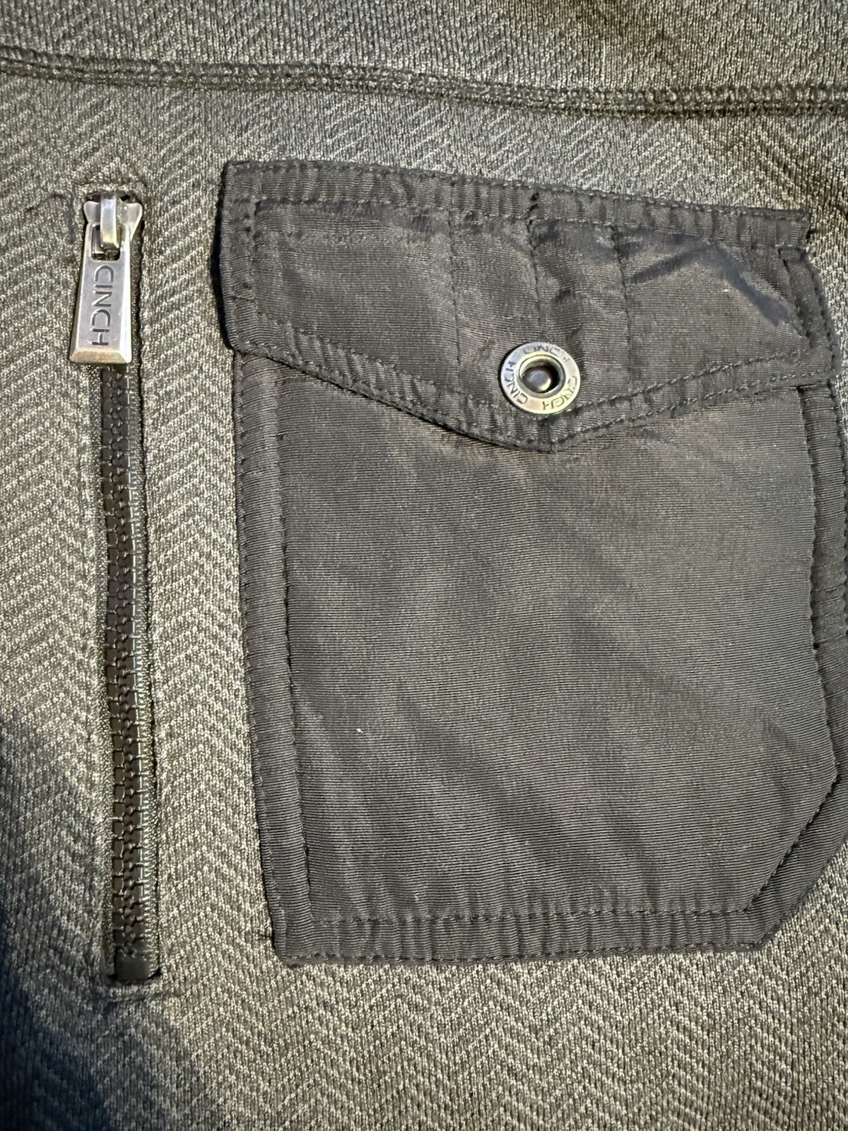 Cinch MWJ1196000 XXL Herringbone Bonded Jacket Softshell Nylon Pockets Fleece