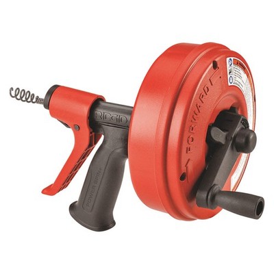 RIDGID POWER SPIN+ Drain Cleaner,Line Cap. Up to 1-1/2'' 487R79