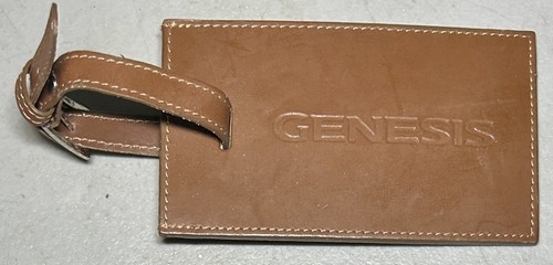 Rare Genesis Promotional Lani Leather Cowhide Luggage Baggage Tag by Leeman
