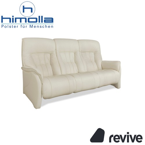 Himolla Cumuly Leder Dreisitzer Creme manuelle Funktion Sofa Couch