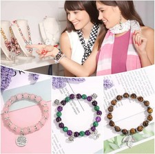473Pcs Stone Jewelry Making Kit Crystal Stone Bracelet Making Kit for Adults, Cr