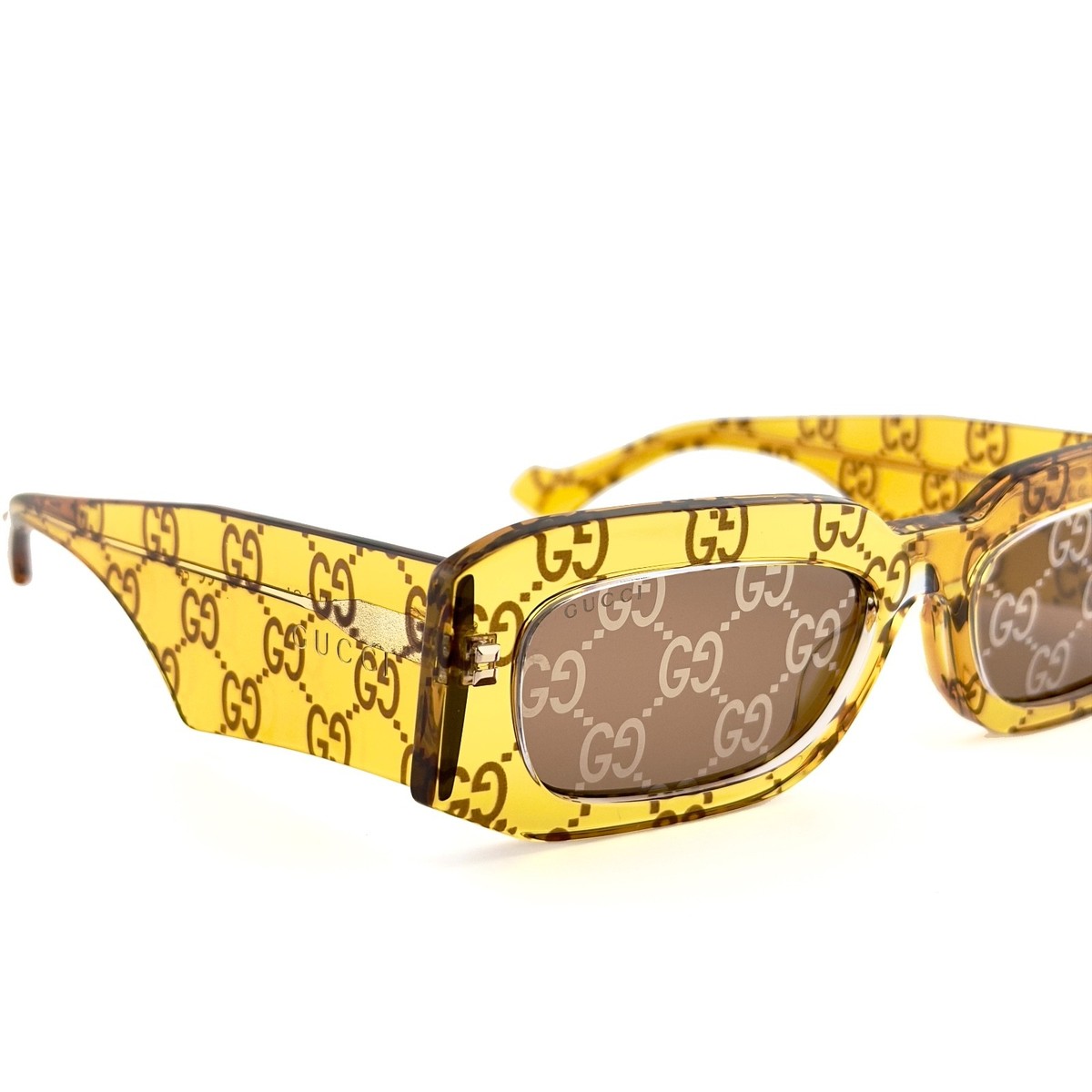 GUCCI 1426 Crystal Yellow GG GUCCISSIMA Print Logo Gg1426S Unisex