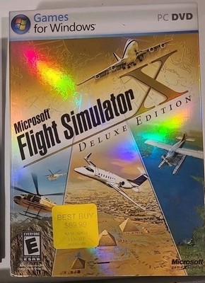 Flight Simulator Deluxe Edition PC Game 2006 Windows DVD Complete Manual & Key