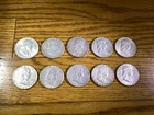 Lot of 10 Ben Franklin Half Dollar 90% Silver Coins 1962 and 1963