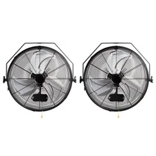 Uimoso 2PCS 18'' Industrial Wall Mount Fan Metal 3 Speed Ventilation Shop Fan
