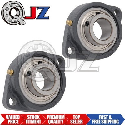[Qty.2] 1-3/8'' Bore SBFL207-22G 2-Bolt Flange Unit; Cast Iron SB207-22G + FL207