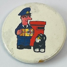 Postman Pat Jess Letterbox Vintage Pin Badge British BBC TV 1980s Cartoon Series