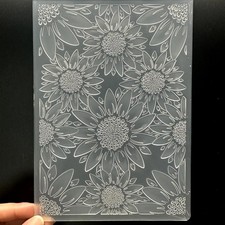 3D Sunflower Embossing Folder Template for Card Making and Scrapbooking 5x7 Inch