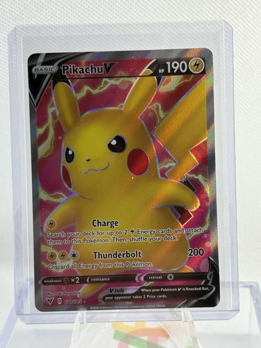 Pikachu V (Full Art) 170/185 Swsh04: Vivid Voltage Holo B7