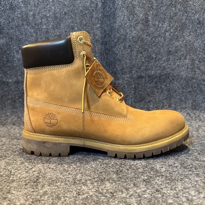 Timberland 6 Inch Premium Waterproof Men's Boot Wheat Nubuck Size 10 10061